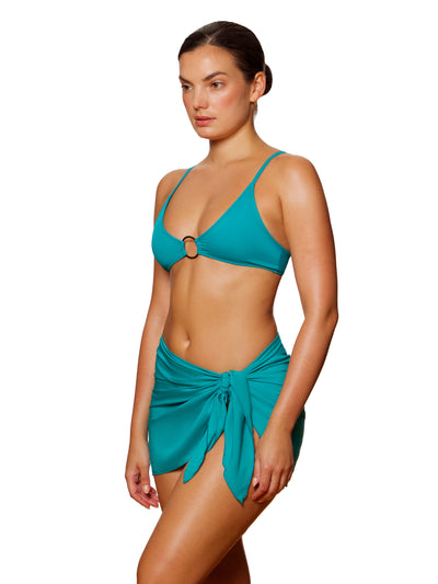 Catalina Sarong-  Cyan Teal